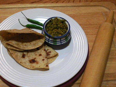 Roti with Beans Fry